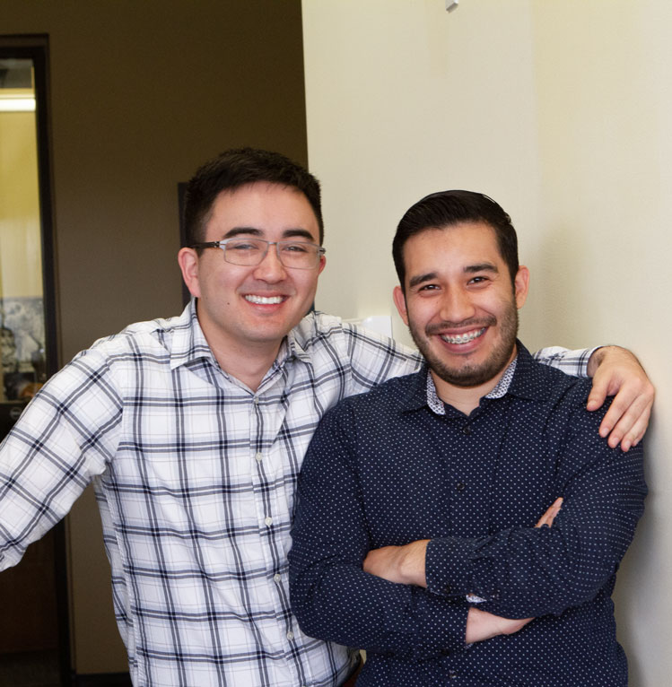 Engineers Ben Griesser and Jesus Hernandez