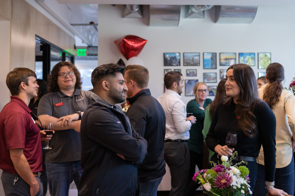 Group of people at office event