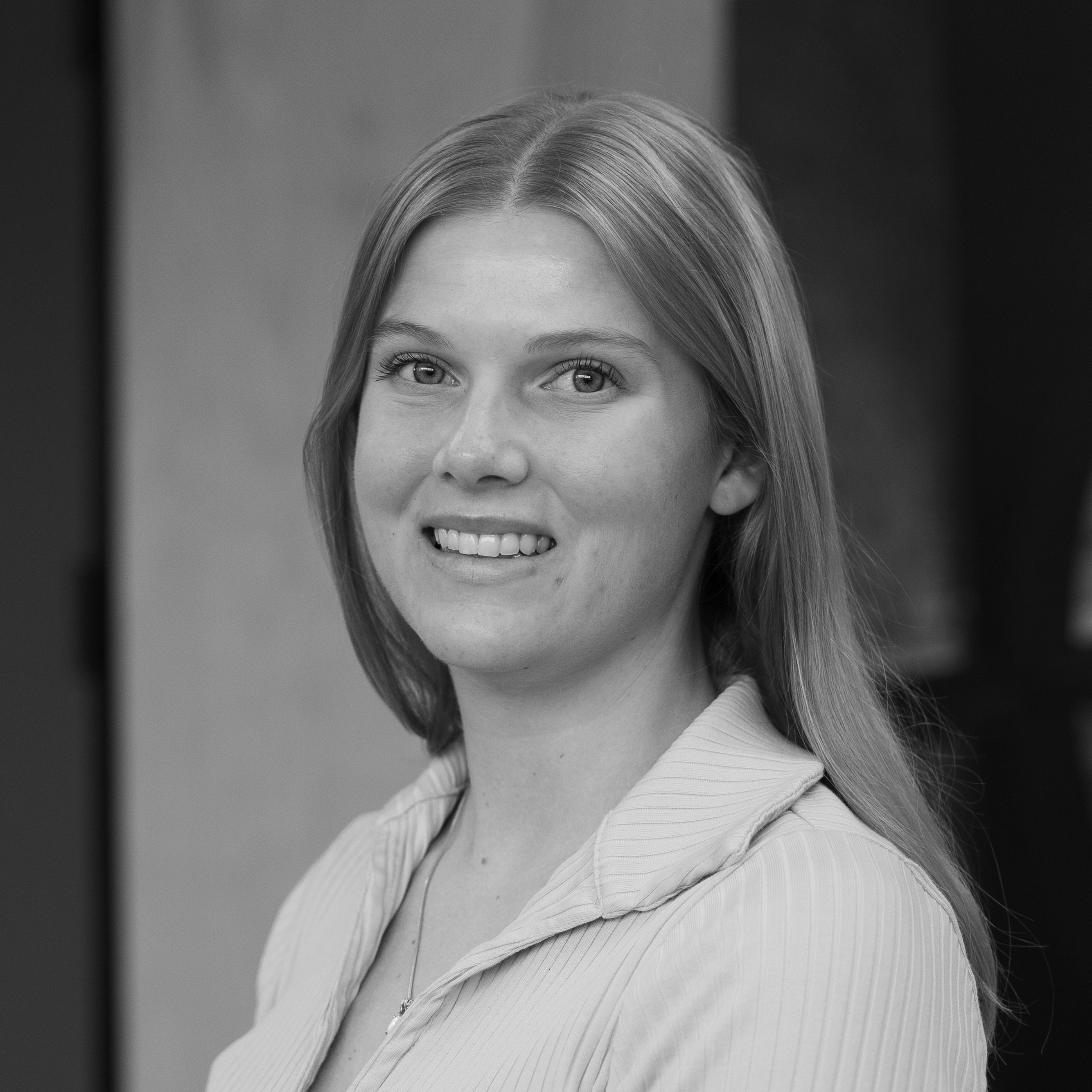 Caylah Lunardi black and white headshot